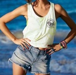 Victoria's Secret Pink Raw Edge Denim Shorts